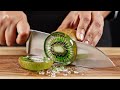 Glass Kiwi Slicing ASMR Satisfying Transparent Fruit Cutting Relaxing Sounds