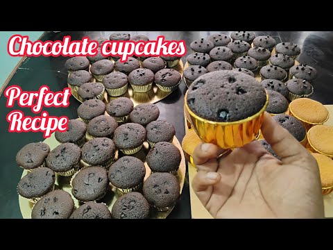 తెలుగులో  bakery style chocolate cupcake recipe | easy cupcake recipe