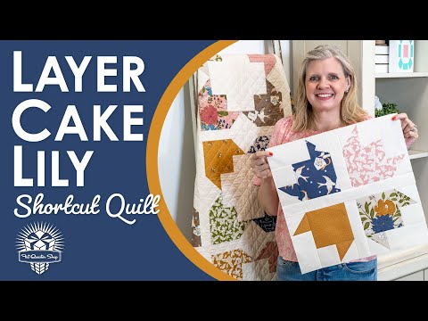 The PRETTIEST Layer Cake Quilt! Easy & Elegant Shortcut Quilt 🏵️ Layer Cake Lily 🫶 Fat Quarter Shop