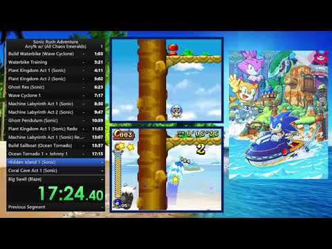 Sonic Rush Adventure - Any% w/(All Chaos Emeralds) Under 1:15:00 RTA!