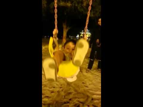 Muawiyah playing at Khorfkhan beach park