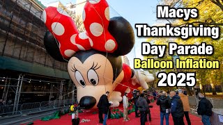 NYC LIVE Macys Thanksgiving Day Parade Balloon Inflation 2025