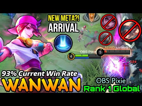 Perfect Plays Solo GOLD Lane Wanwan New META with Arrival! - Top 1 Global Wanwan by OBS Pixie - MLBB