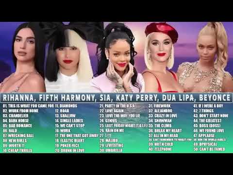 Music Ever Rihanna, Fifth Harmony, Sia, Katy Perry,Dua Lipa, Beyoncé-Best Songs Playlist 2022