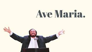 Luciano Pavarotti - Ave Marie (Schubert)[Lyric Video]
