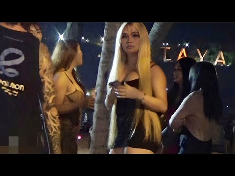 Cenas bonitas da estrada da praia, Pattaya Tailândia