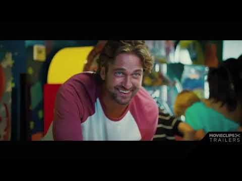Playing for Keeps (2012) trailer frame with Gerard Butler and soccer field montage