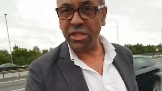 video: James Cleverly embroiled in public row with motorist after M11 car crash