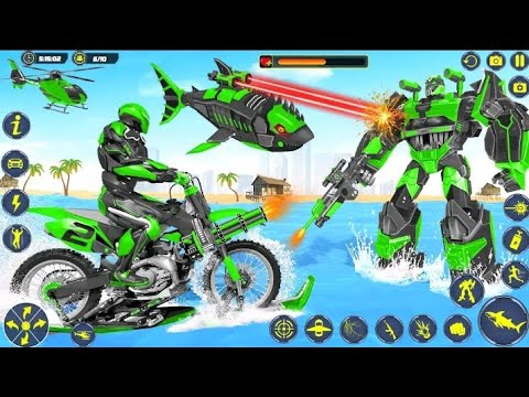 Flying Shark Robot Games-Android Gameplay #rekomendasivideo