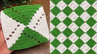 Easy&unique crochet granny square tutorial 🤩