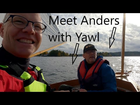 Meeting Anders and his sailing canoe on Värtan outside Stockholm in October #216