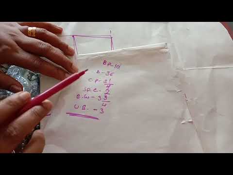 Cross cut blouse front pattern making