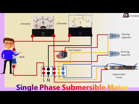 Single Phase Submersible Motor Diagram | Submersible Pump