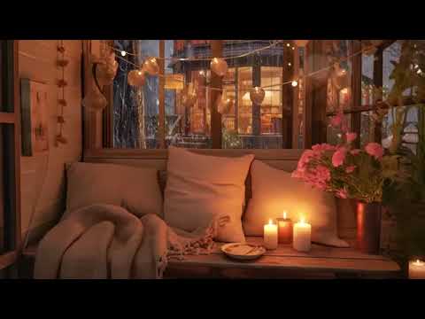 Nightly Sleep Jazz Piano Music with Rain Sounds - Soft Jazz Instrumental - Soothing Background Music