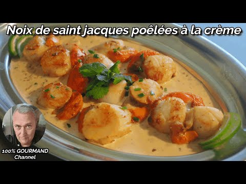 Recette des noix de saint jacques poêlées à la crème