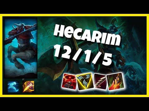 Hecarim vs Lillia KOREAN Challenger JUNGLE (12/1/5) Gameplay Replay - Patch 10.23