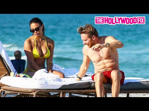 David Guetta & Jessica Labon Enjoy A Romantic Afternoon Beach Date In Miami, Florida 5.26.21