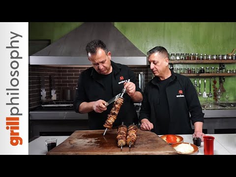 Gyros spit-roast style recipe - individual portion...