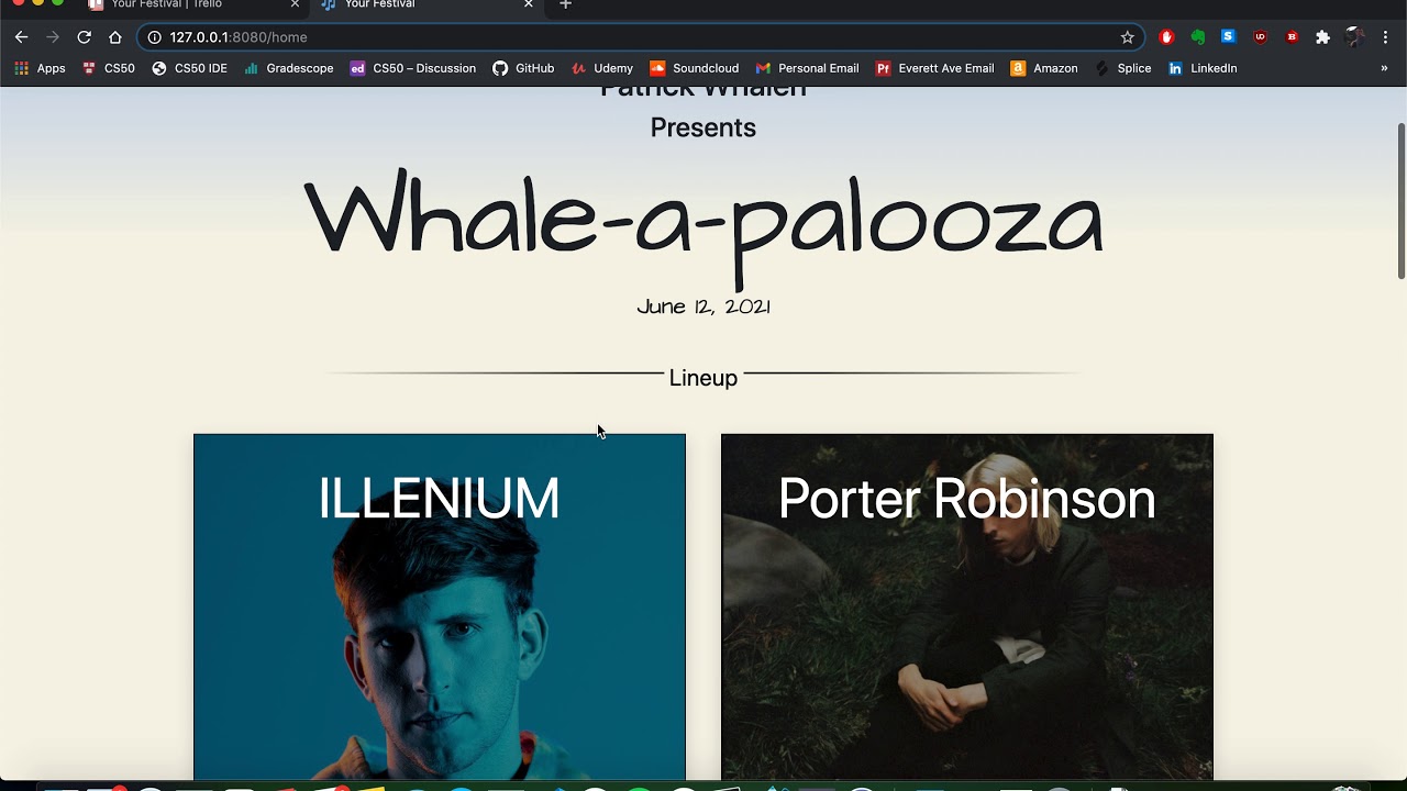 YourFestival! - Spotify API Web App