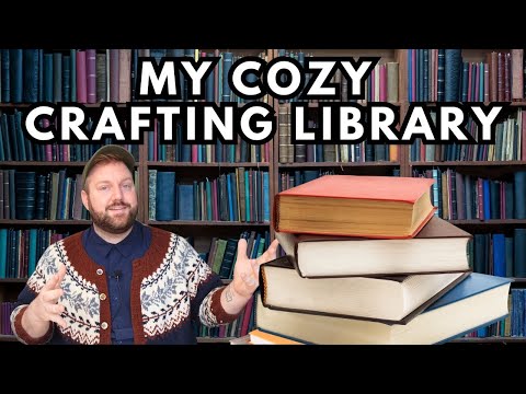 COZY Crafting Library Tour: Knitting, Crochet, and DIY Inspiration! 🧶📚 What are YOUR must haves?!