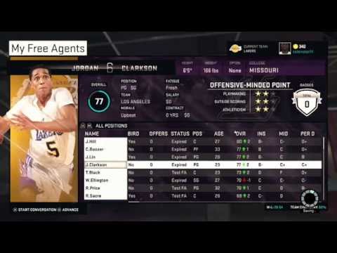 NBA 2k15 MyLeague - The First Season - Lakers Ep1 (Wentz)