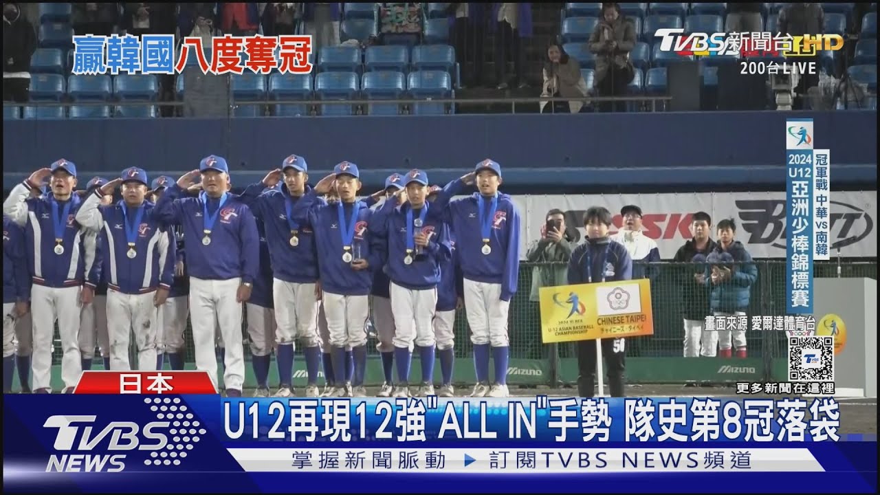太強了！　台灣小將5：1贏韓國　U12奪冠2連霸