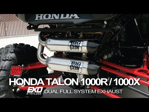 Honda Talon 1000R / 1000X EXO Stainless Dual Full Exhaust System - Big Gun Exhaust