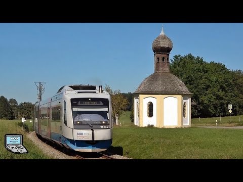 Schaftlach mit BOB Integralzügen der Baureihe 609, Talentzug (BR 643) +erheiternde Ansage