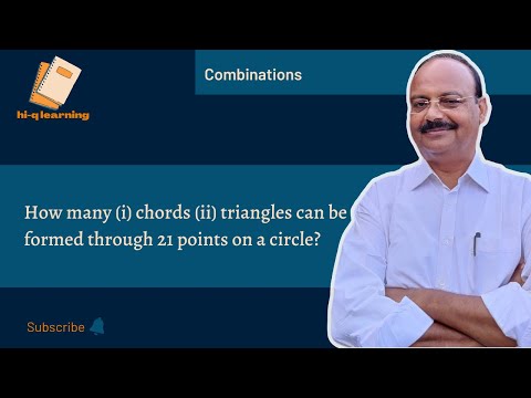 How many (i) chords (ii) triangles can be formed through 21 points on a circle | Combination | Maths