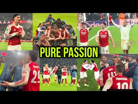 UNSEEN FOOTAGE: Arsenal Players Explode in Celebration After Beating Chelsea