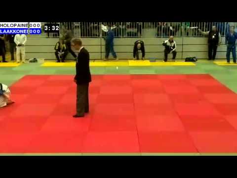 Judo U21 SM 2014: M21-73: HOLOPAINEN - LAAKKONEN