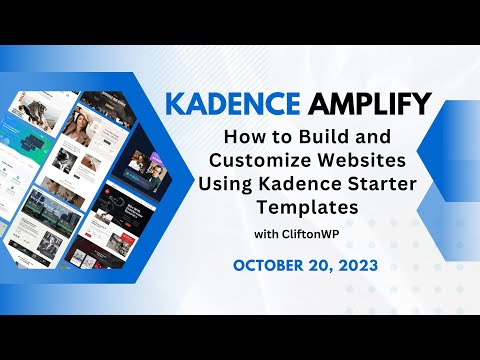 How to Build and Customize Websites Using Kadence Starter Templates with CliftonWP