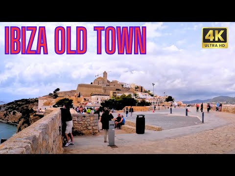 Dalt Vila Ibiza City Tour 🇪🇸 : Walking through the Dalt Vila Old Town 🍒  | 4K