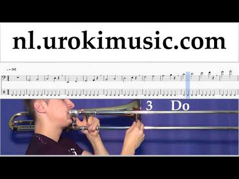 Trombone Leren Spelen Clean Bandit - Rockabye ft Sean Paul Anne-Marie Tablatura Deel#1 oefeningen