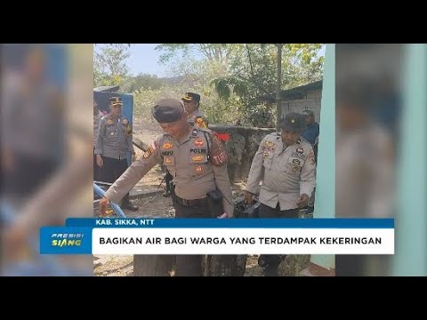 POLRES SIKKA DISTRIBUSIKAN 20 000 LITER AIR BERSIH