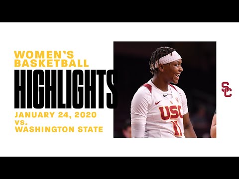 Women's Basketball - Highlights: USC 74, Washington State 63 - 1/24/20