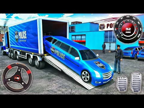 US Police Car Transporter Simulator - Cargo Airplane Police Vehicle - Android GamePlay