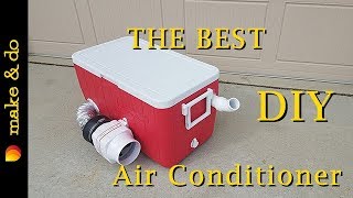 Homemade Portable Air Conditioner DIY - Version 2 - Runs off 12 volt battery, car, or solar!
