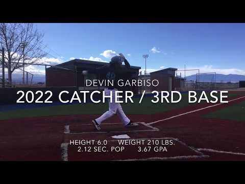 Devin Garbiso 2022 Catcher / 3rd base 6.0 ft. 210 lbs. 2.12 pop. 3.67 GPA