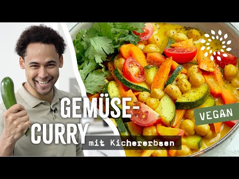 Creamy vegetable curry with chickpeas
