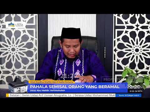 Kitab Riyadhus Shalihin | Bab 21 Hadist Pertama | Ustaz Abu Mahlin, Hafizhahullah