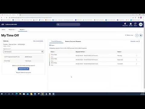 Adp Request Time Off Tutorial