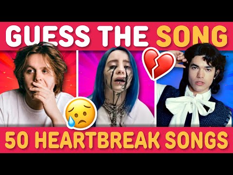 GUESS THE 50 ICONIC HEARTBREAK SONGS 🎶 💔 | Music Quiz