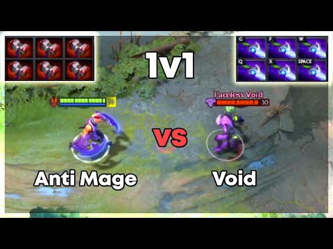 6x Basher Anti Mage vs 6x Diffusial Faceless Void| Level 30 Dota 2 1v1 | Who Will Win?