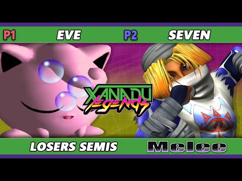Xanadu Legends Losers Semis - eve (Jigglypuff) Vs. Seven (Sheik) Smash Melee - SSBM