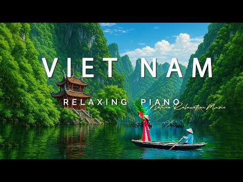 FLYING OVER VIETNAM (4K UHD) Beautiful Nature Landscapes with Peaceful Background Music