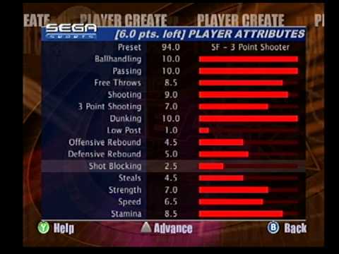 nba 2k dreamcast rosters