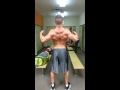 Corey Rayner. Back posing after Training