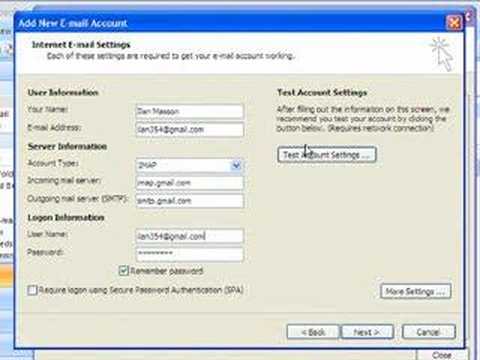 comment installer gmail sur outlook