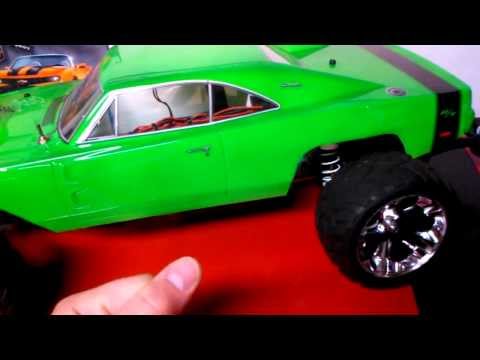 Traxxas rustler vxl RC 2wd lipo charger body led stampede